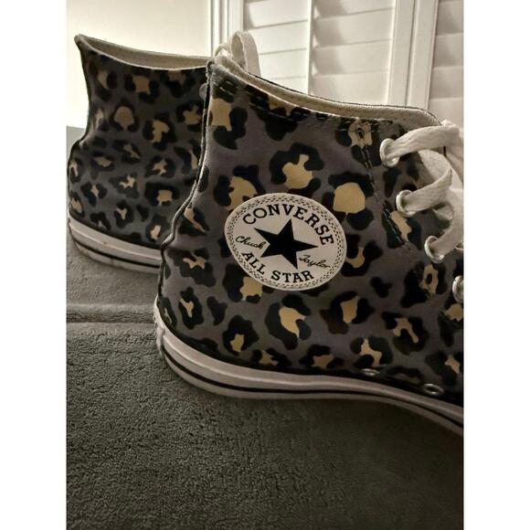 Converse Chuck Taylor All Star High Top Leopard Print Women’s 9 - Picture 3 of 8